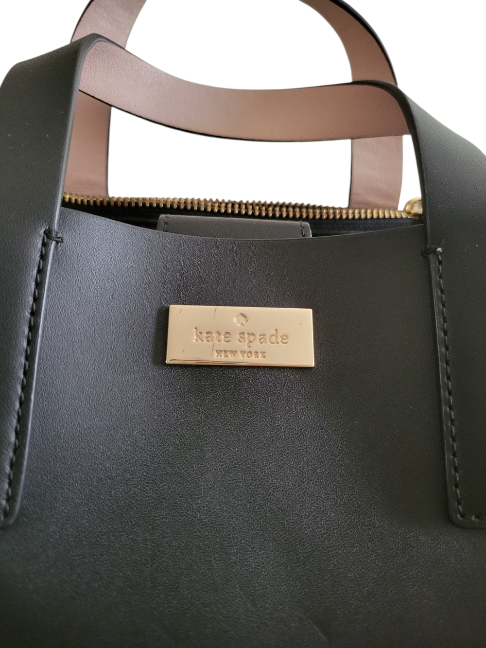 Kate Spade Black Leather Top-Handle Crossbody Tote - Picture 9 of 16